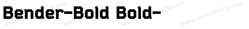 Bender-Bold Bold字体转换